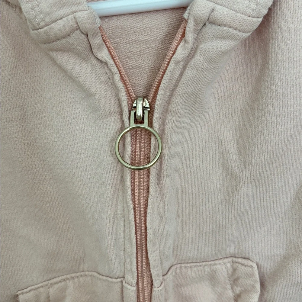 Mayoral Blush Pink Cotton Hoodie with Eyelet Detail